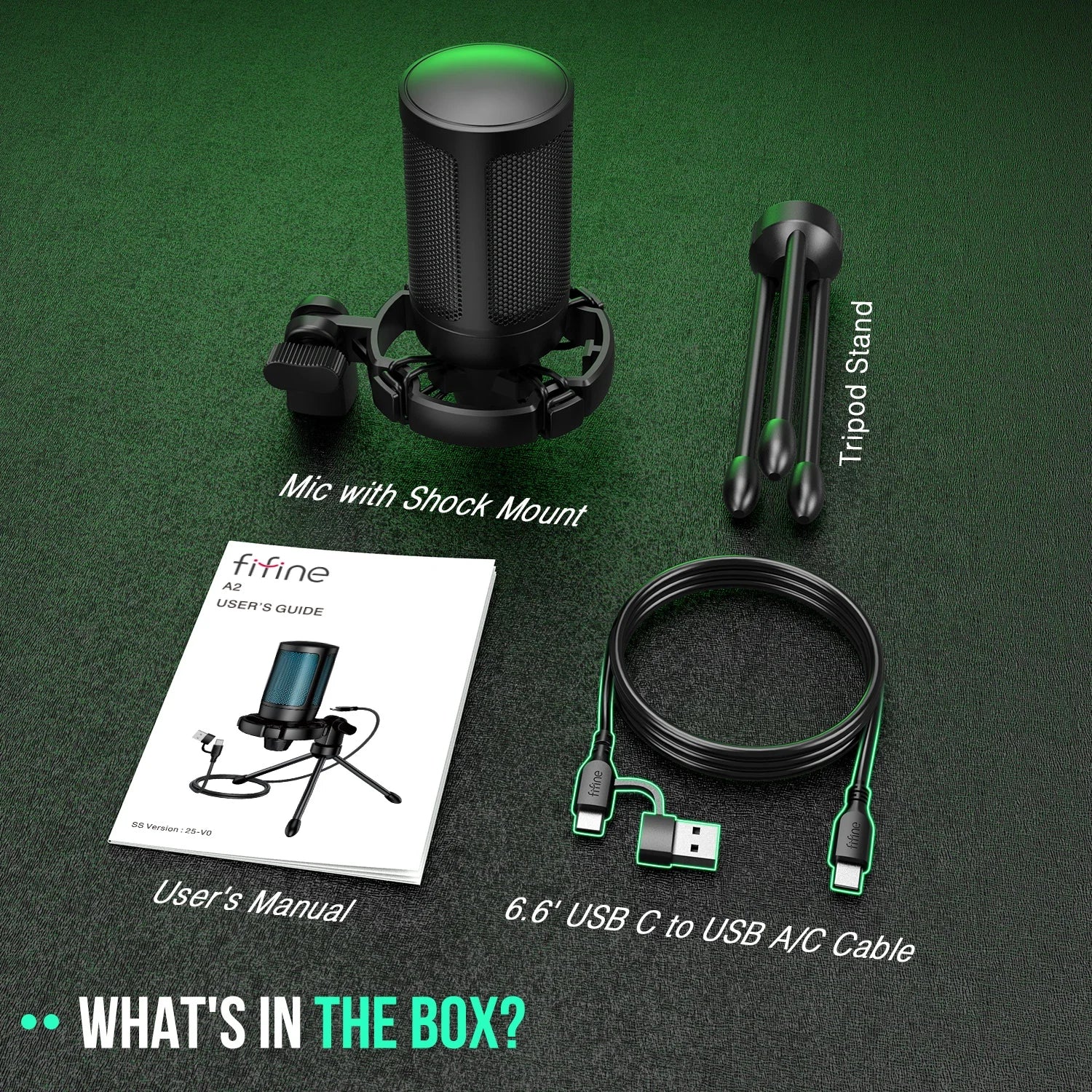 AmpliGame by FIFINE RGB USB Gaming Microphone with Light-touch Mute - Dude Essentials