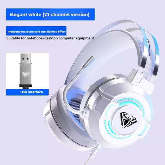 AULA gamer USB Headset 7.1 Channel Wired Headphone