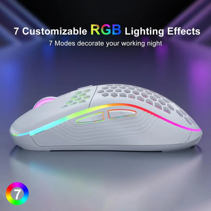 2.4G Wireless Gaming Mouse RGB Lighting Charging Mouse - Dude Essentials