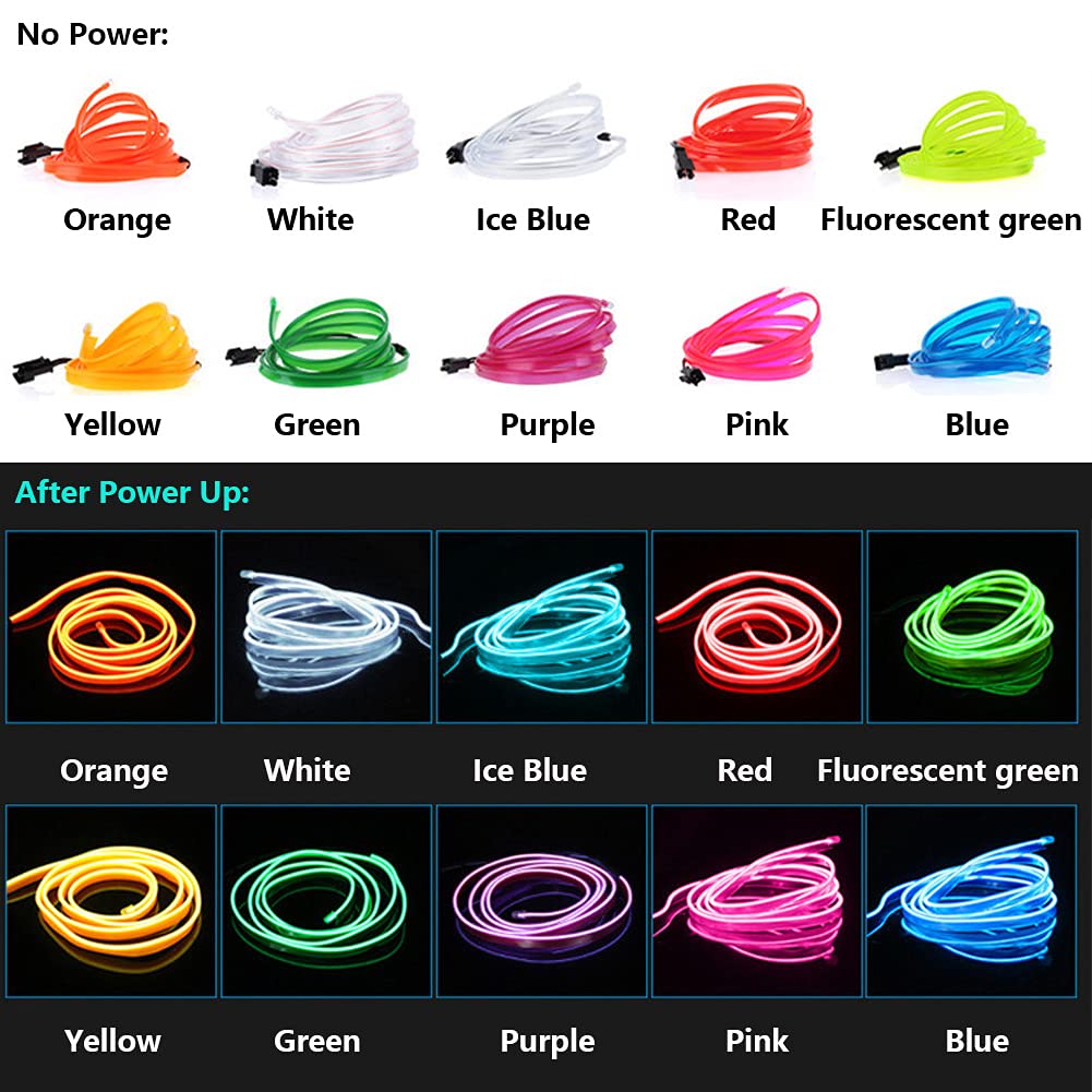 5M Car Interior Led Strip Light Neon EL Wiring Decorative Lamp - Dude Essentials