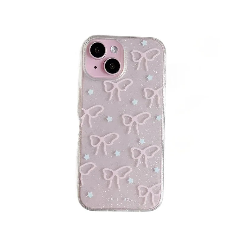 Cute Pink Bow Clear Phone Case - Dude Essentials