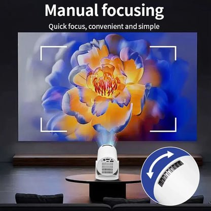 Mini 4K Portable Projector | 270° Rotatable Wi-Fi/Bluetooth | Wireless HDMI