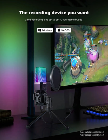 Gaming Microphone Professional Condenser Mic PC Laptop Computer - Dude Essentials