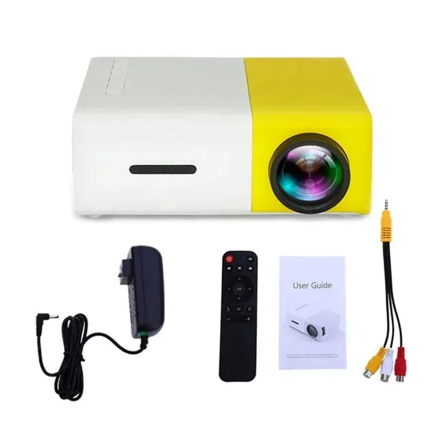 Mini projector LED portátil YG300 HDMI, USB, TF audio