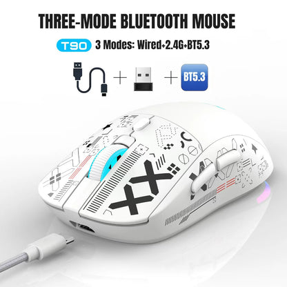 3-Mode Wireless Gaming Mouse RGB Macro Ergonomic - Dude Essentials