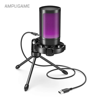 AmpliGame USB Gaming Microphone with Quick Mute - Dude Essentials