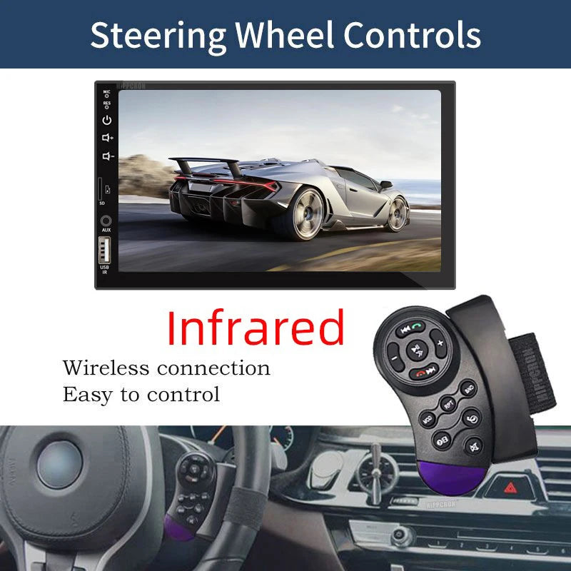 7“ Car Radio 1 Din Carplay Multimedia MP5 Player HD Touch Screen - Dude Essentials