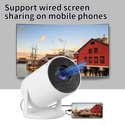 Mini 4K Portable Projector | 270° Rotatable Wi-Fi/Bluetooth | Wireless HDMI