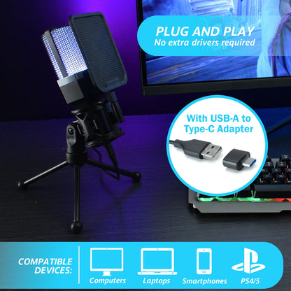 Gaming Microphone Professional Condenser Mic PC Laptop Computer - Dude Essentials
