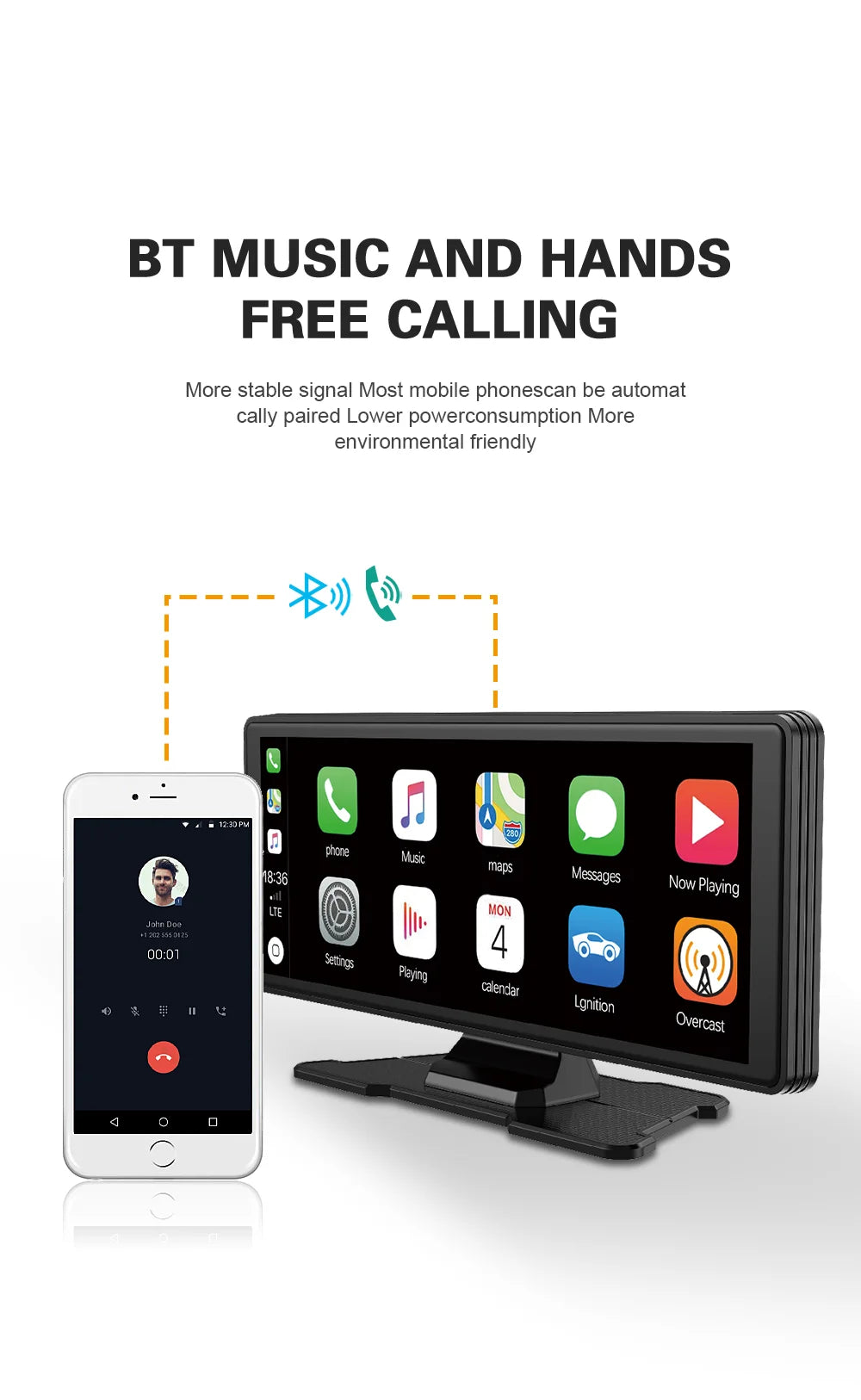 Universal Portable Carplay for Car Screen, Wireless Carplay Screen - Dude Essentials