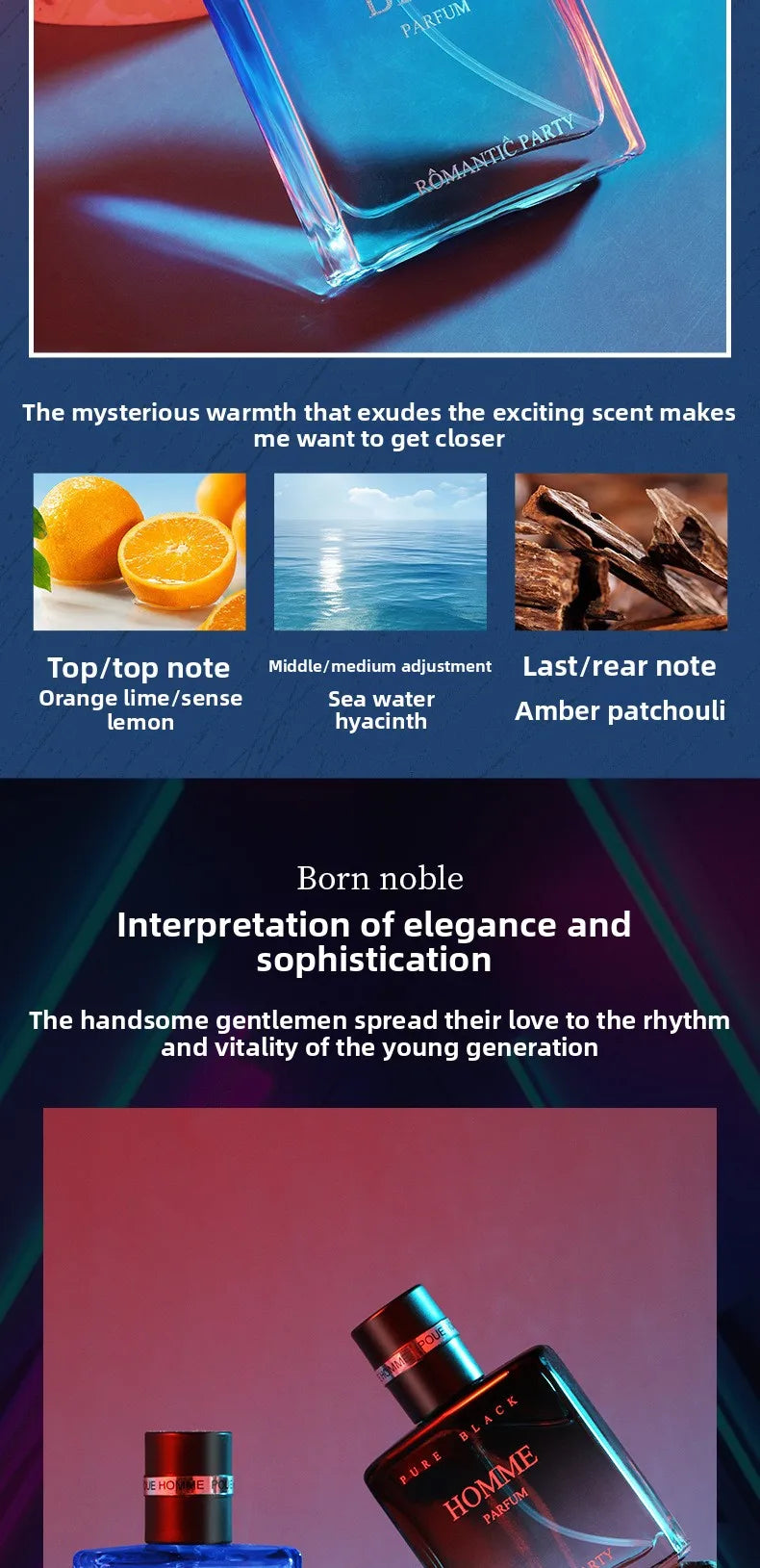 Perfume/Cologne Men Spray Pheromone, Long Lasting, Ocean Fruity, Light Fragrance - Dude Essentials
