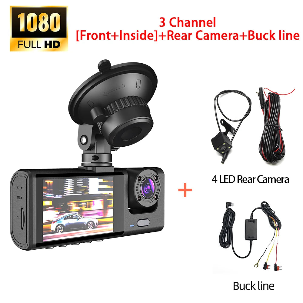 Dash Cam WIFI APP Car DVR 3 Channel - Dude Essentials