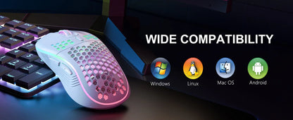 2.4G Wireless Gaming Mouse RGB Lighting Charging Mouse - Dude Essentials