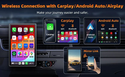 7 inch Portable Multimedia Player Carplay AI Screen IPS Touch Screen GPS Navigation Bluetooth Support - Dude Essentials