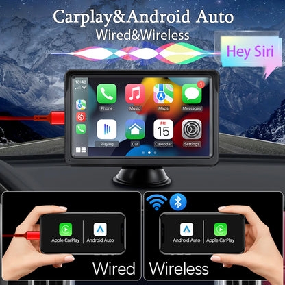 HIPPBQCC CarPlay Android Auto Car Radio Multimedia Video Player 7inch Portable Touch Screen - Dude Essentials