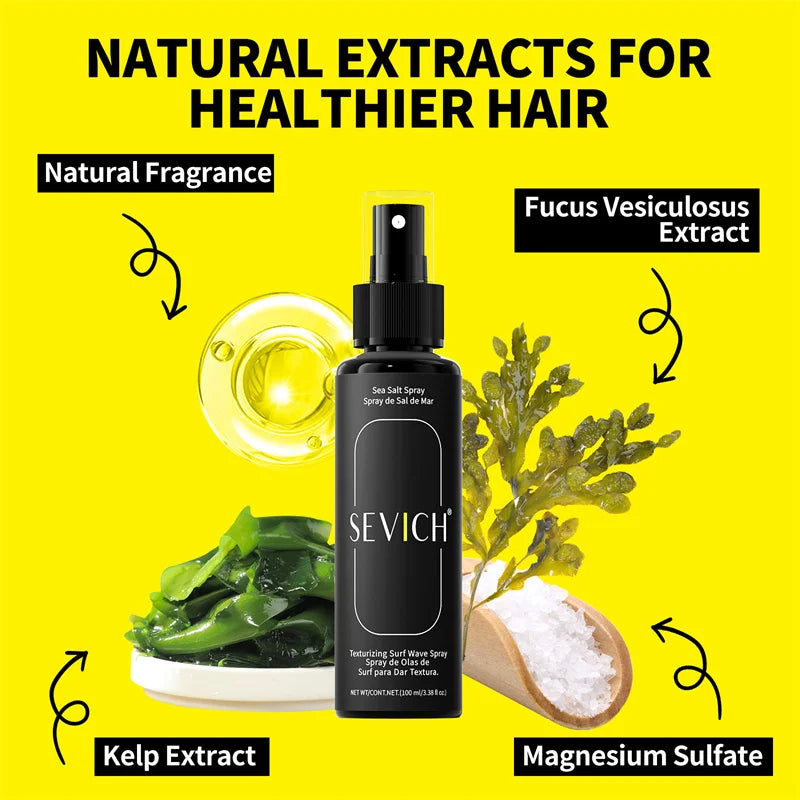 100ml Natural Sea Salt Spray For Hair - Dude Essentials