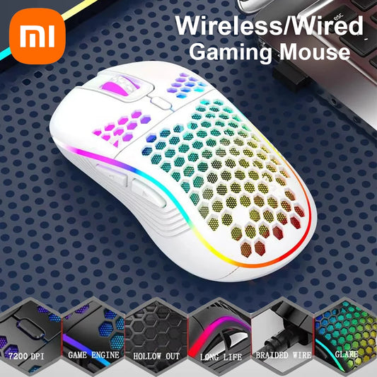 Xiaomi 2.4G Wireless Gaming Mouse Portable Wired Mouse RGB Lighting - Dude Essentials