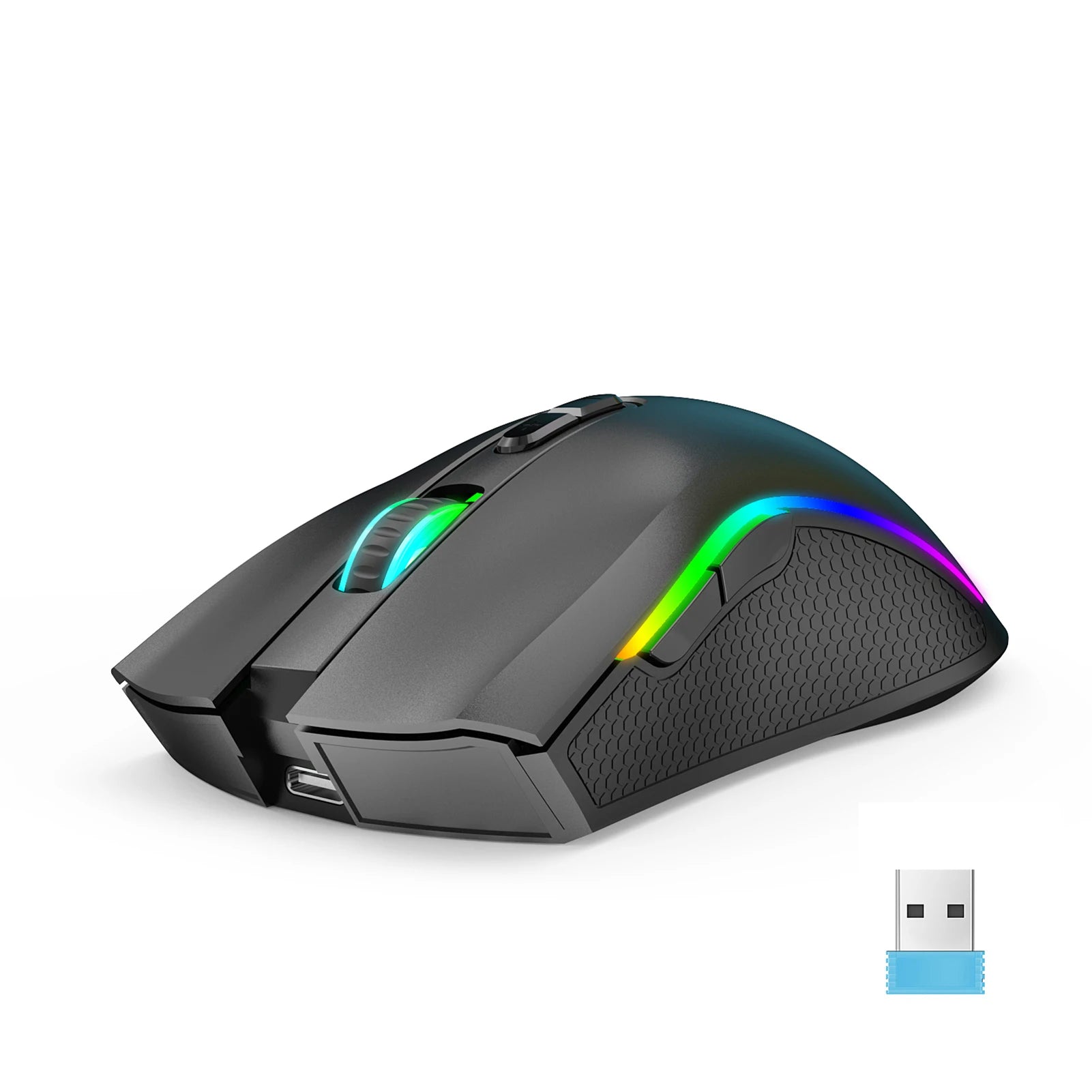 HXSJ T69 2.4G Wireless Mechanical Mouse RGB Gaming Mouse - Dude Essentials