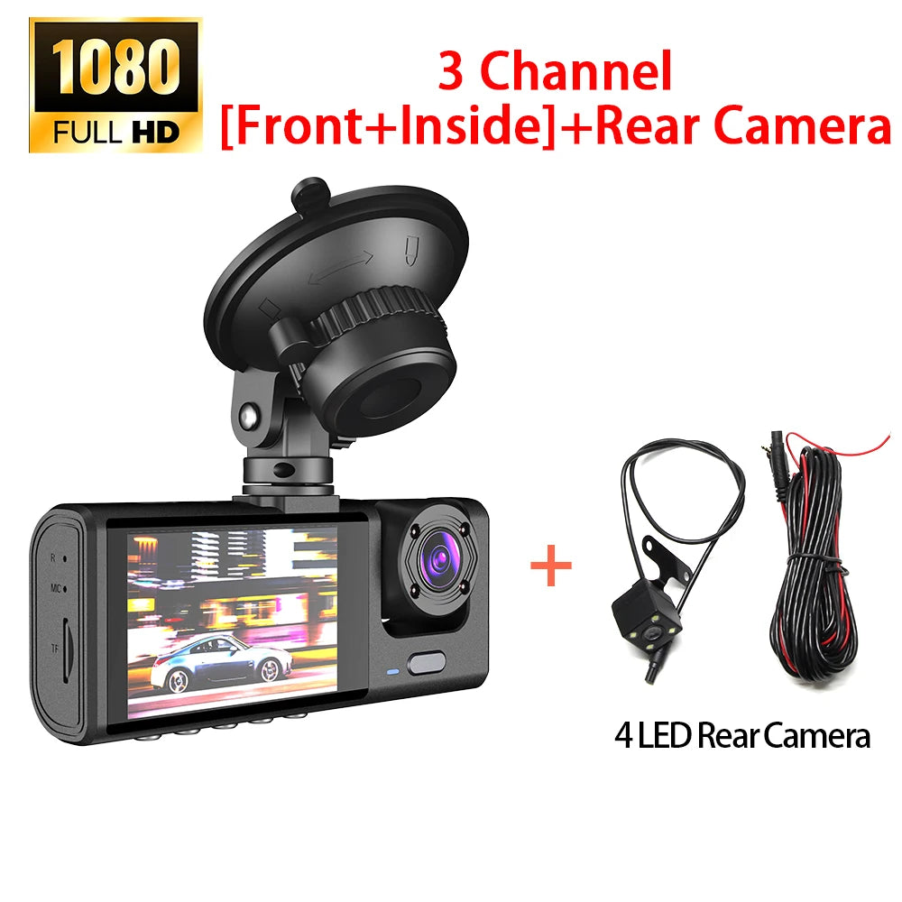 Dash Cam WIFI APP Car DVR 3 Channel - Dude Essentials