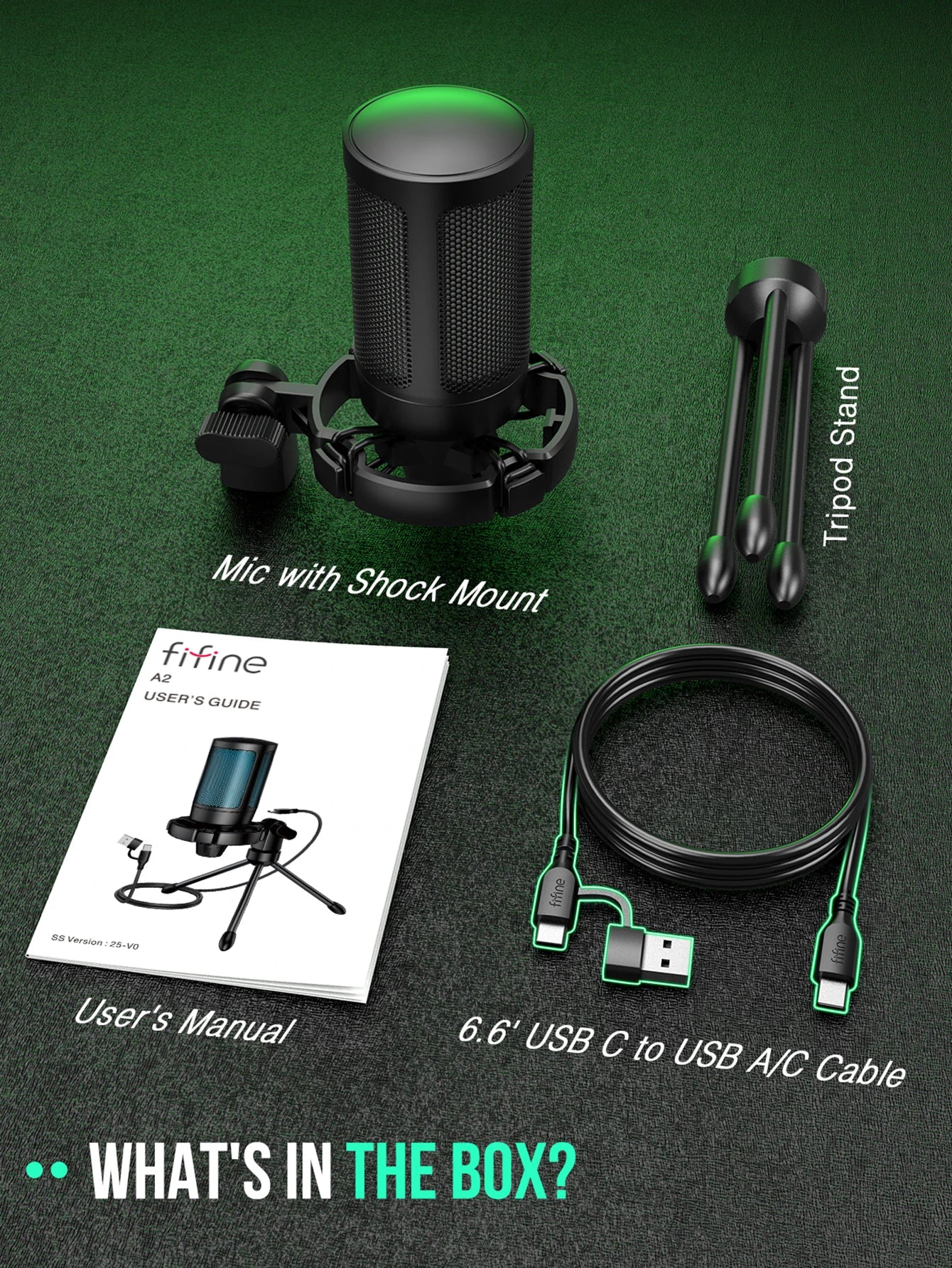 AmpliGame by FIFINE RGB USB Gaming Microphone with Light-touch Mute - Dude Essentials