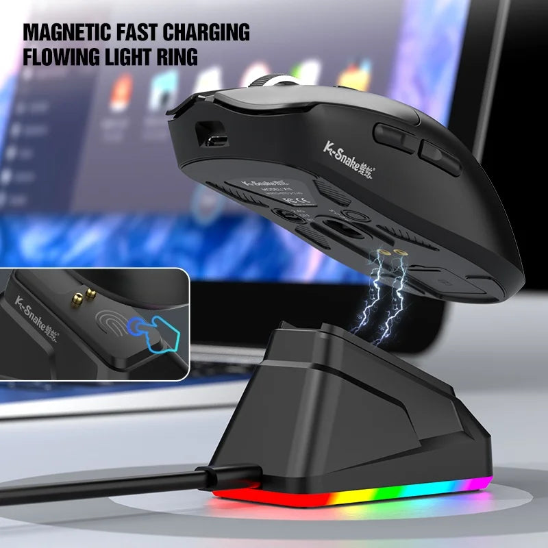 Lightweight Esports Gaming Mouse With Three-mode Wireless Bluetooth Charging - Dude Essentials
