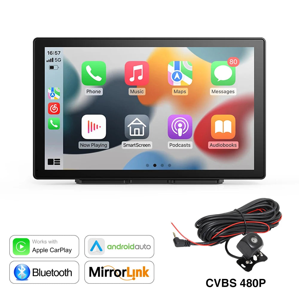 9 inch Car Radio Multimedia Video Player CarPlay Android Auto IPS Touch Screen AUX Input - Dude Essentials