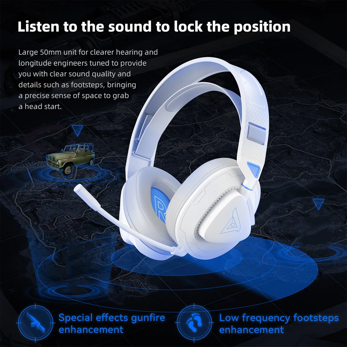 Wired Gaming Headset Adjustable Headband 2.4G Wireless Gaming Headset - Dude Essentials