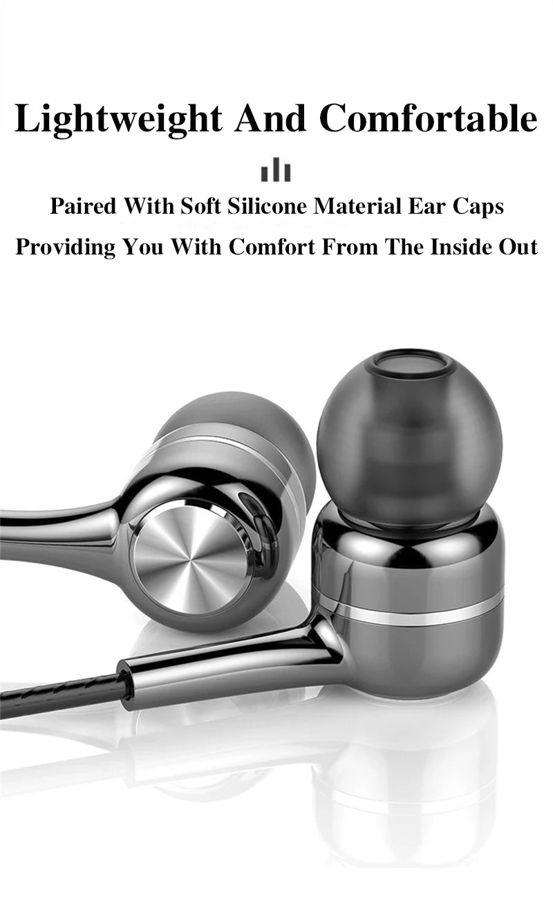 3.5mm Wired Earphone In Ear Headset HIFI Heavy Bass Earbuds - Dude Essentials