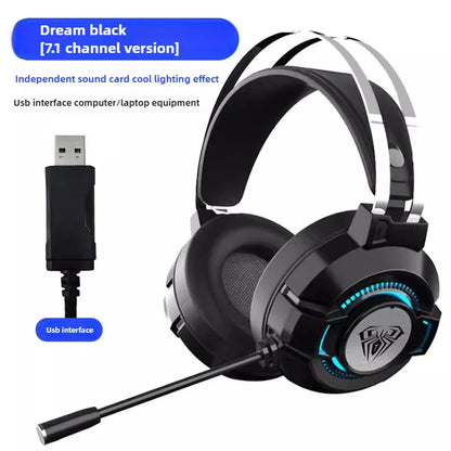 AULA gamer USB Headset 7.1 Channel Wired Headphone