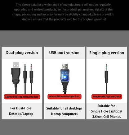 Gaming headset headset computer wired headset - Dude Essentials