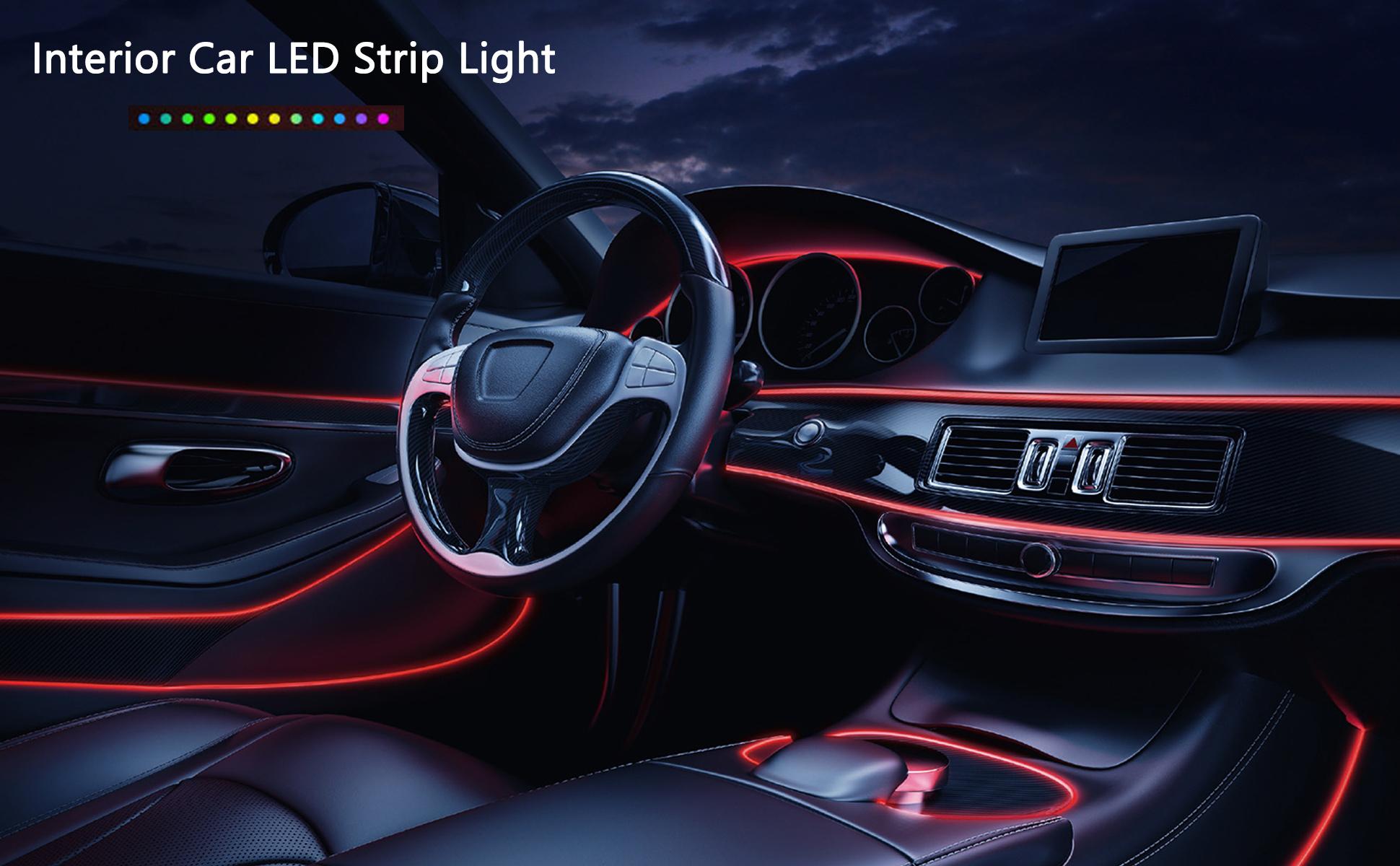 5M Car Interior Led Strip Light Neon EL Wiring Decorative Lamp - Dude Essentials