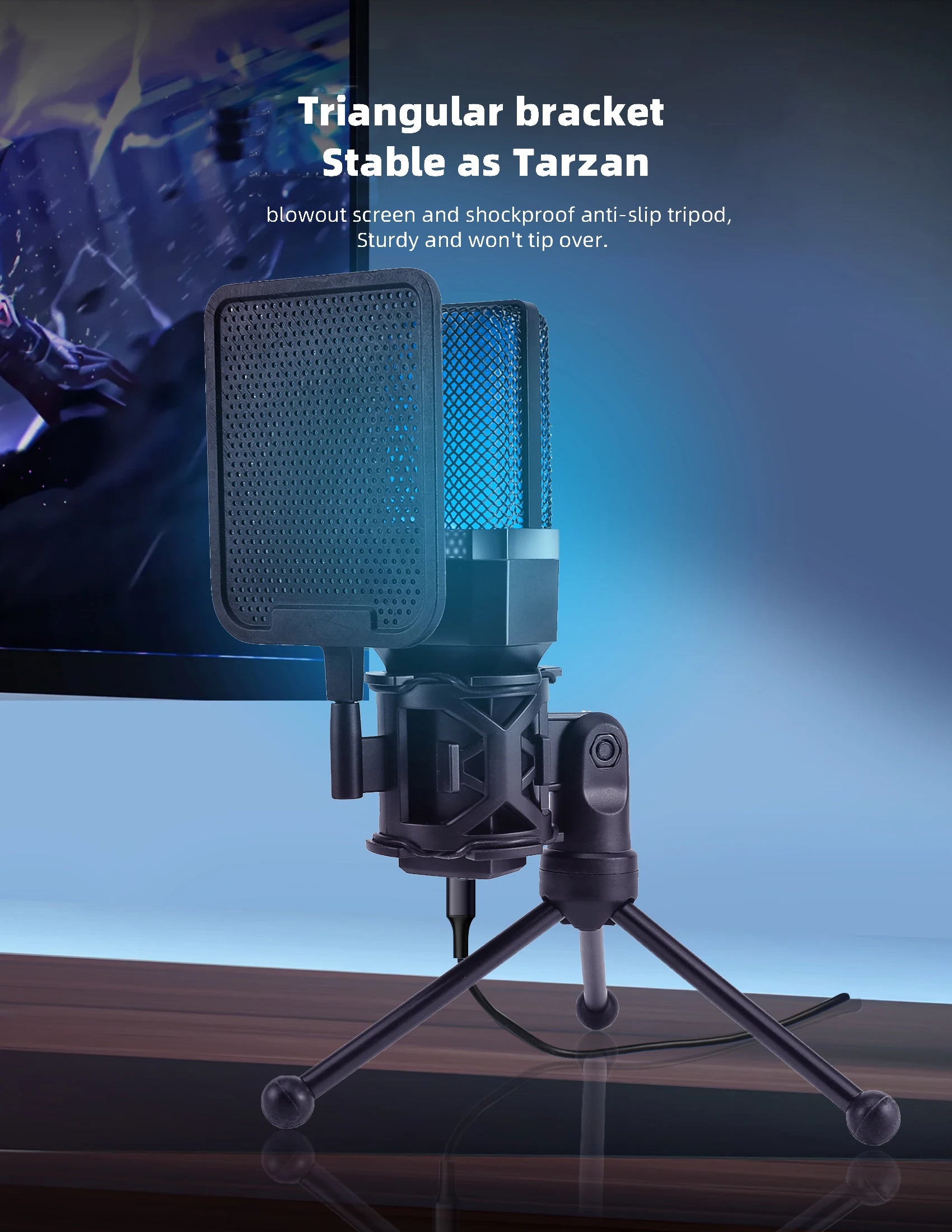 Gaming Microphone Professional Condenser Mic PC Laptop Computer - Dude Essentials