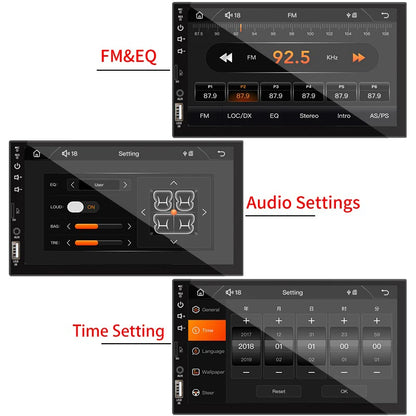 7“ Car Radio 1 Din Carplay Multimedia MP5 Player HD Touch Screen - Dude Essentials