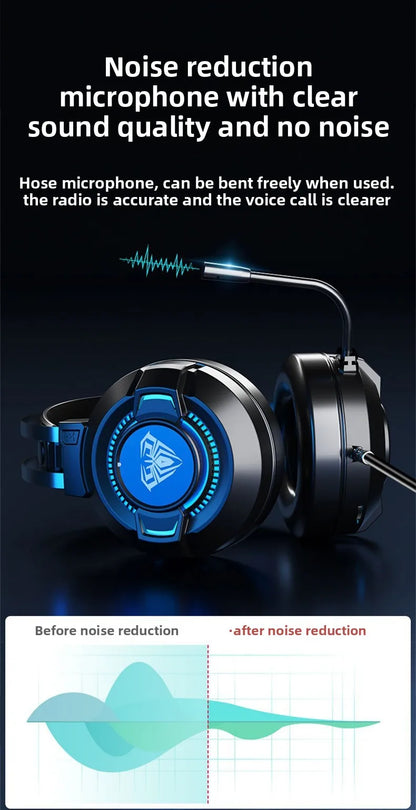 AULA gamer USB Headset 7.1 Channel Wired Headphone