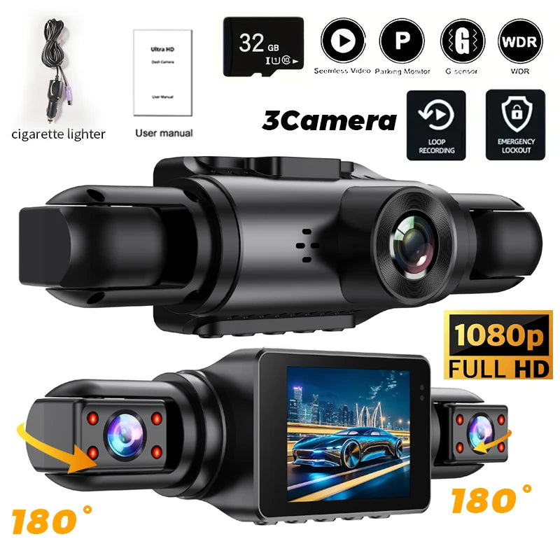 Dashcam Car Front and Rear 1080P 2inch IPS4-Channel - Dude Essentials