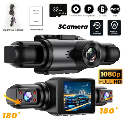 Dashcam Car Front and Rear 1080P 2inch IPS4-Channel - Dude Essentials