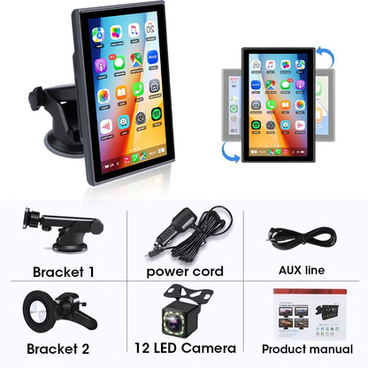 7 inch Portable Multimedia Player Carplay AI Screen IPS Touch Screen GPS Navigation Bluetooth Support - Dude Essentials