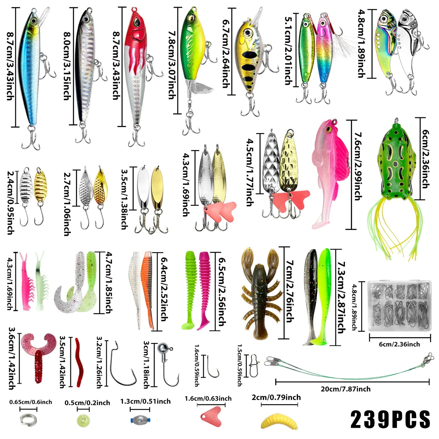 Fishing 83/133/193/239/409pcs Fishing Lure Kit For Trout/Pike/Bass - Dude Essentials