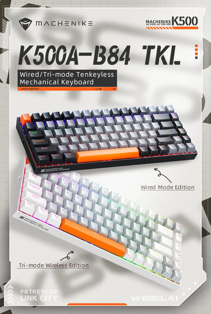Machenike K500A-B84 75% TKL Hot-Swappable Wired Gaming Keyboard - Dude Essentials