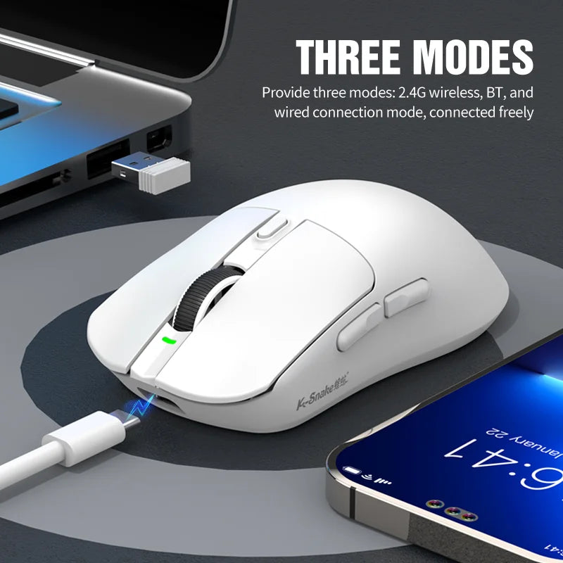 Lightweight Esports Gaming Mouse With Three-mode Wireless Bluetooth Charging - Dude Essentials