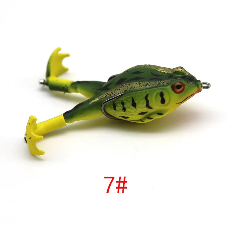 Topwater Frog Lure Bass Trout Fishing Lure/Realistic Prop Frog Soft Swimbait Floating Bait - Dude Essentials