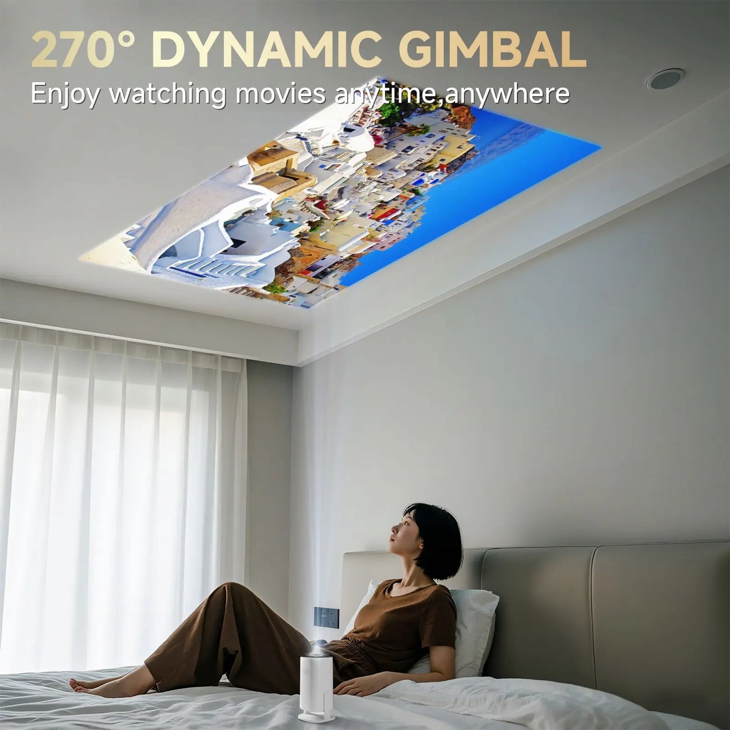 P30PRO Android 14 Smart Mini Projector Supports 4K HD Video
