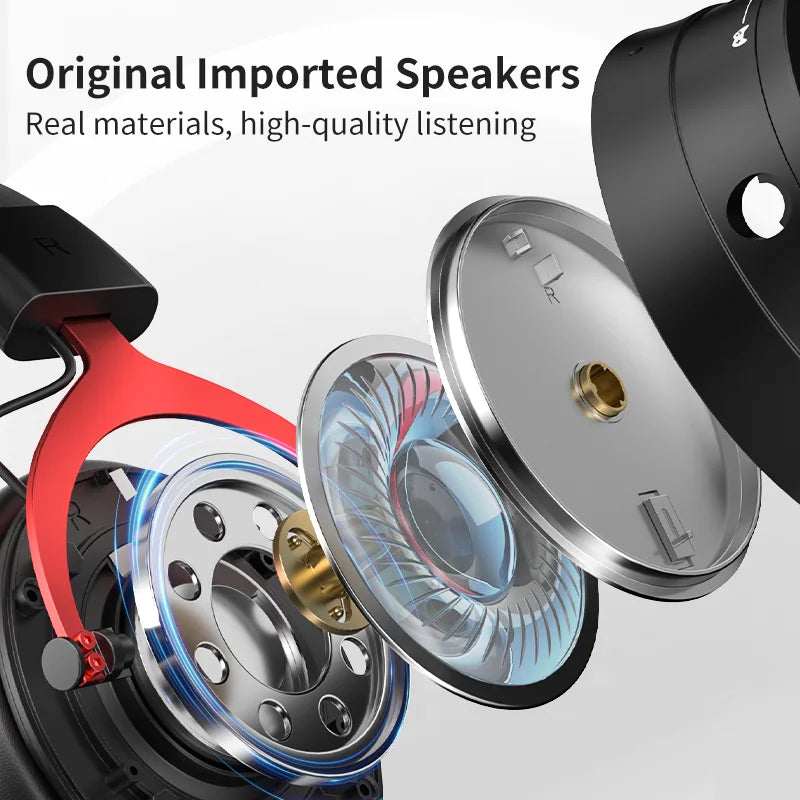 5.8G Wireless Dynamic RGB Gaming Headset 7.1 Surround Sound HD Mic - Dude Essentials