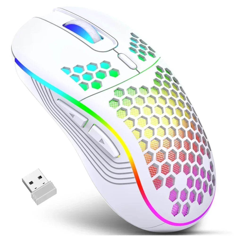 2.4G Wireless Gaming Mouse RGB Lighting Charging Mouse - Dude Essentials