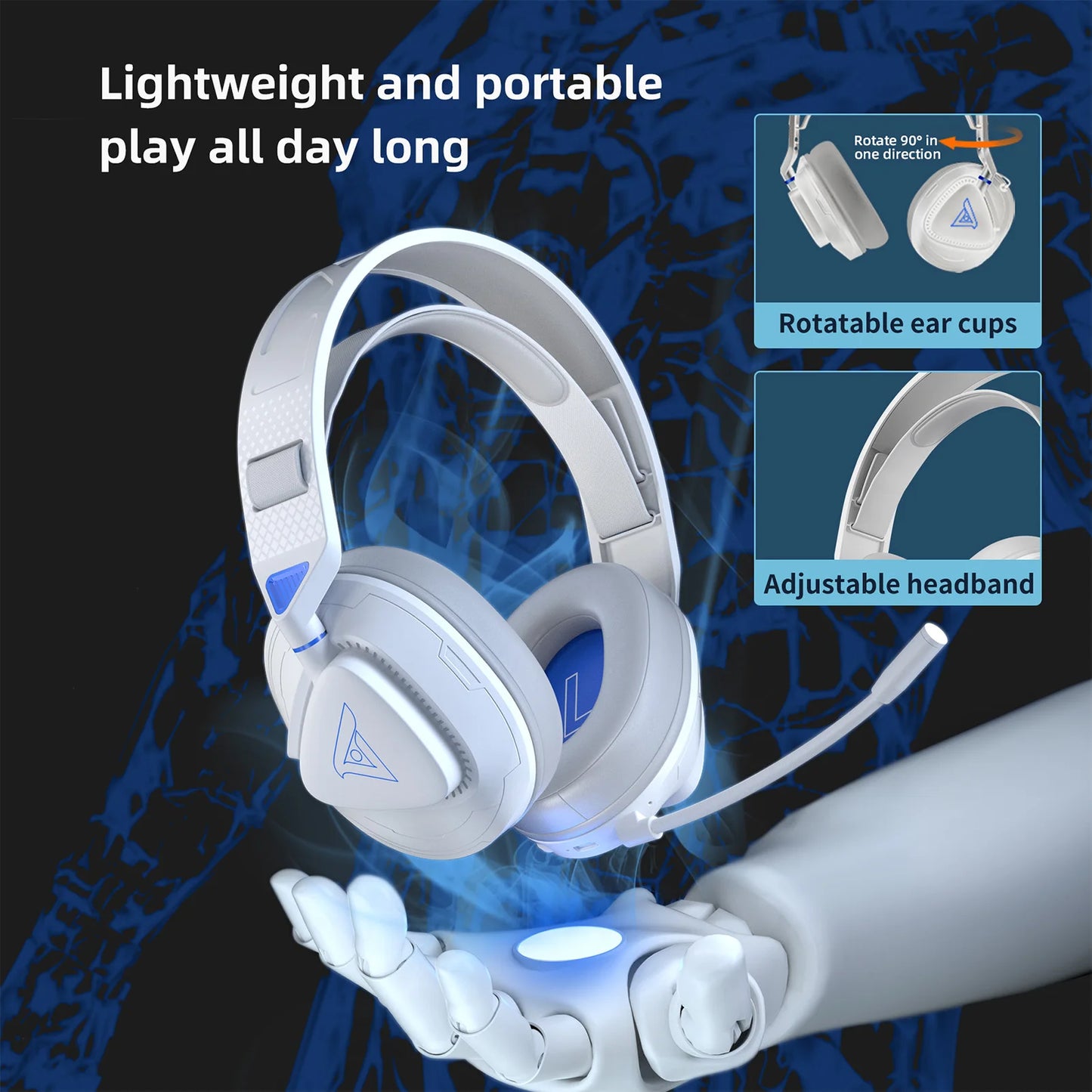Wired Gaming Headset Adjustable Headband 2.4G Wireless Gaming Headset - Dude Essentials