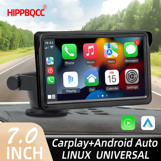 HIPPBQCC CarPlay Android Auto Car Radio Multimedia Video Player 7inch Portable Touch Screen - Dude Essentials