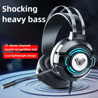AULA gamer USB Headset 7.1 Channel Wired Headphone