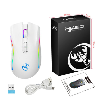 HXSJ T69 2.4G Wireless Mechanical Mouse RGB Gaming Mouse - Dude Essentials