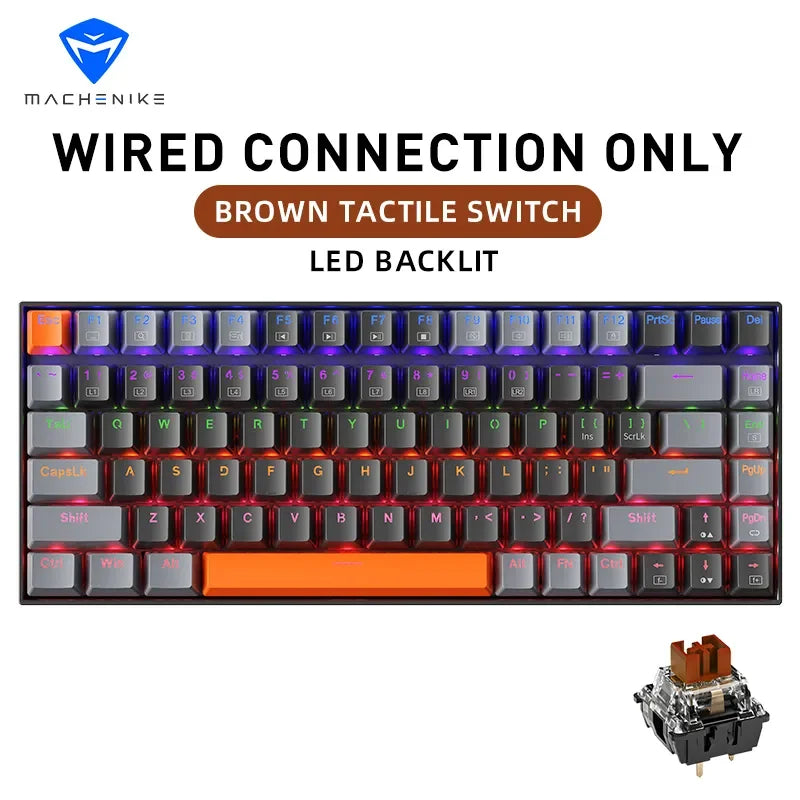 Machenike K500A-B84 75% TKL Hot-Swappable Wired Gaming Keyboard - Dude Essentials