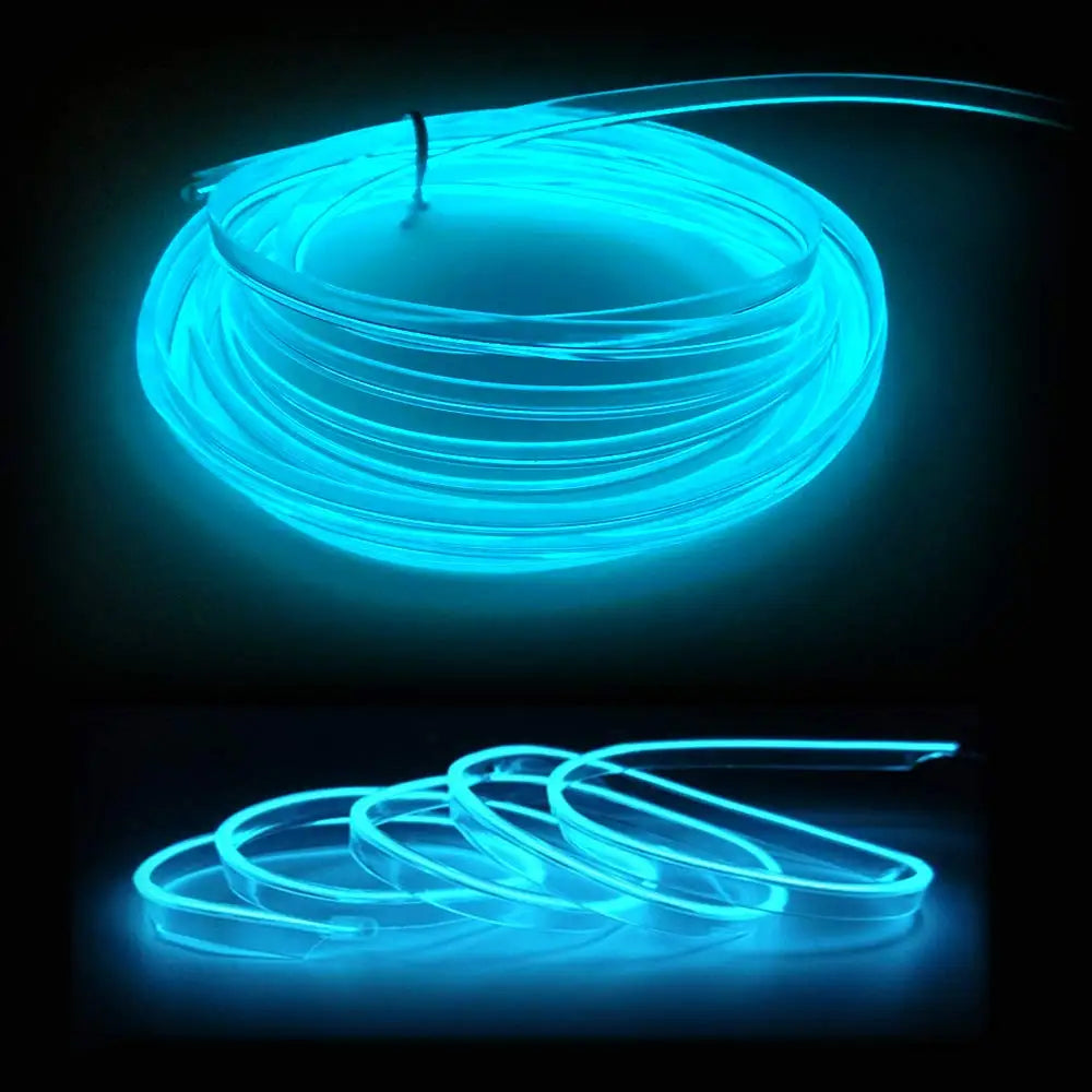 5M Car Interior Led Strip Light Neon EL Wiring Decorative Lamp - Dude Essentials